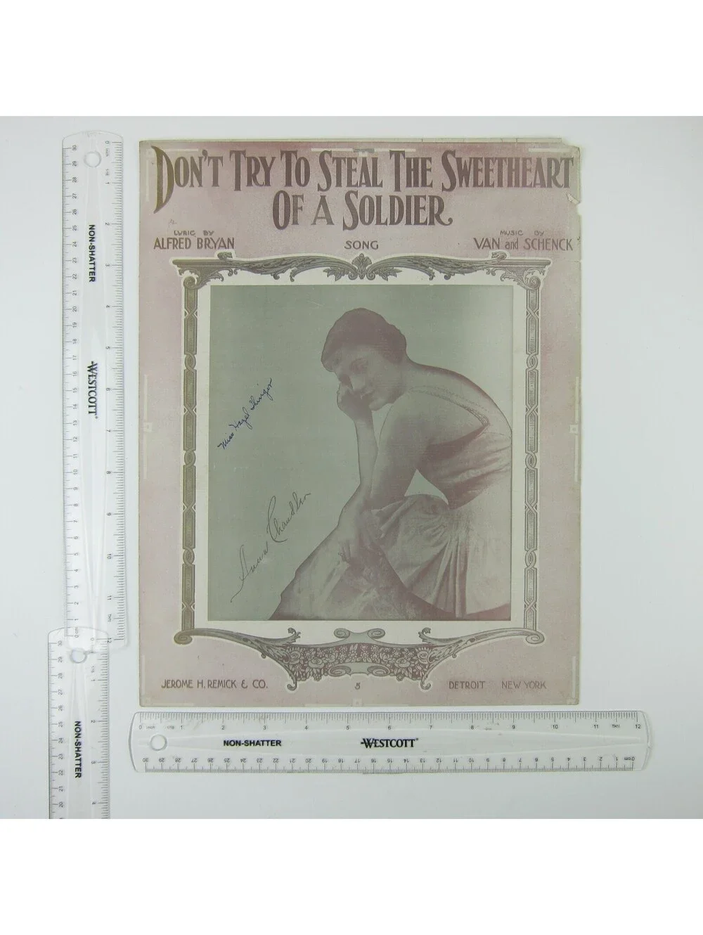 Sheet Music Don't Try To Steal The Sweetheart Of A Soldier WWI Antique 1917